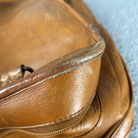 Boulder Ridge Leather Book Bag Messenger Shoulder Strap Heavy Worn In School - Picture 4 of 16